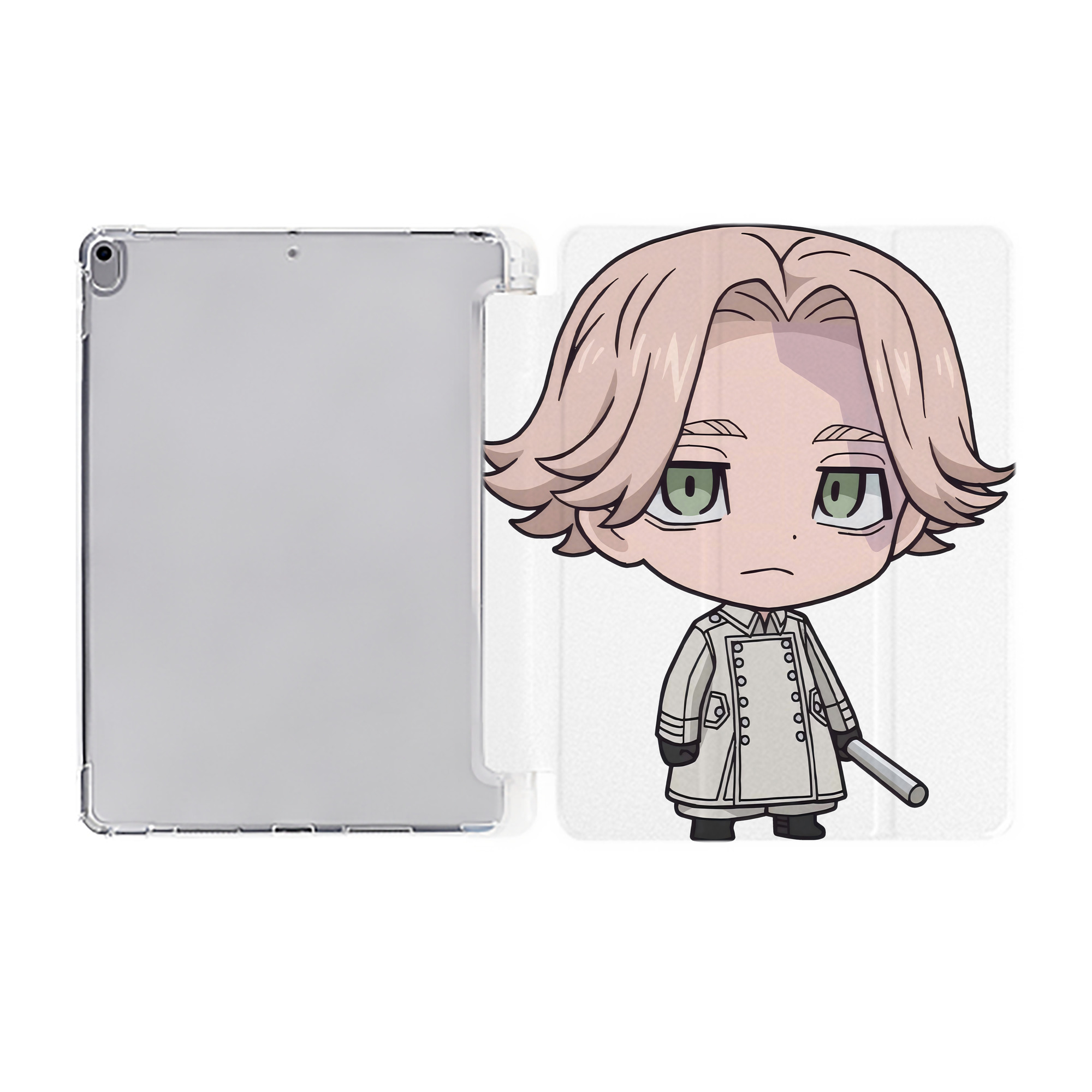 （画像用） 東京リベンジャーズ Tokyo Revengers IPad ケース ペン収納付き 三つ折りスタンド PUレザー×シリコン 対応機種9.5/10.5/10.9インチ